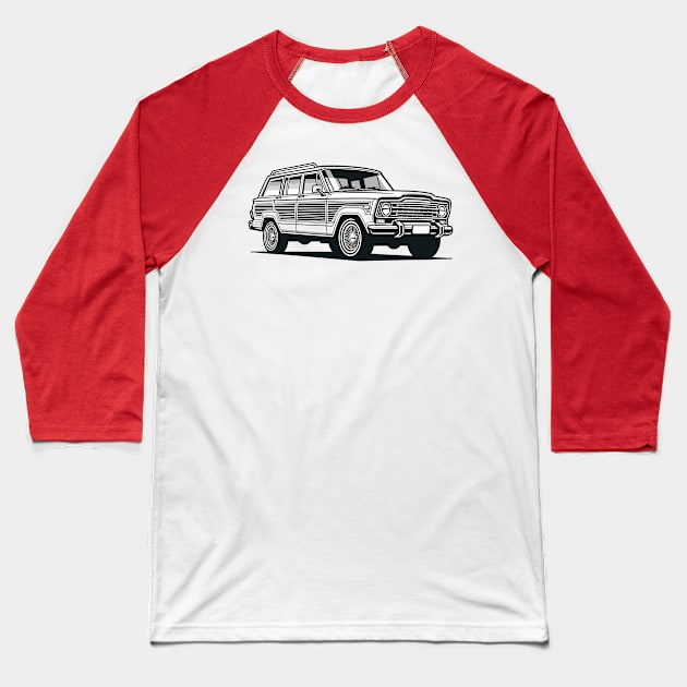 Jeep Wagoneer Baseball T-Shirt by Vehicles-Art